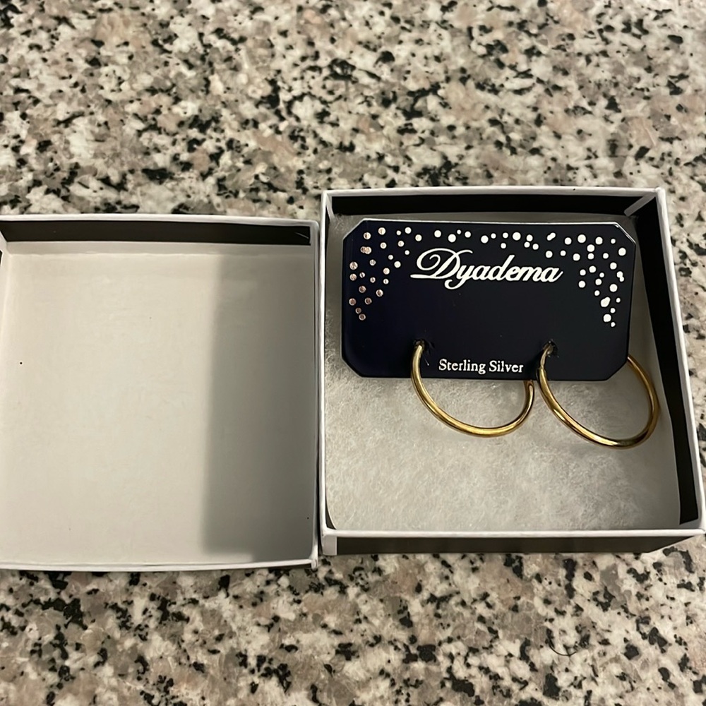New gold hoop earrings